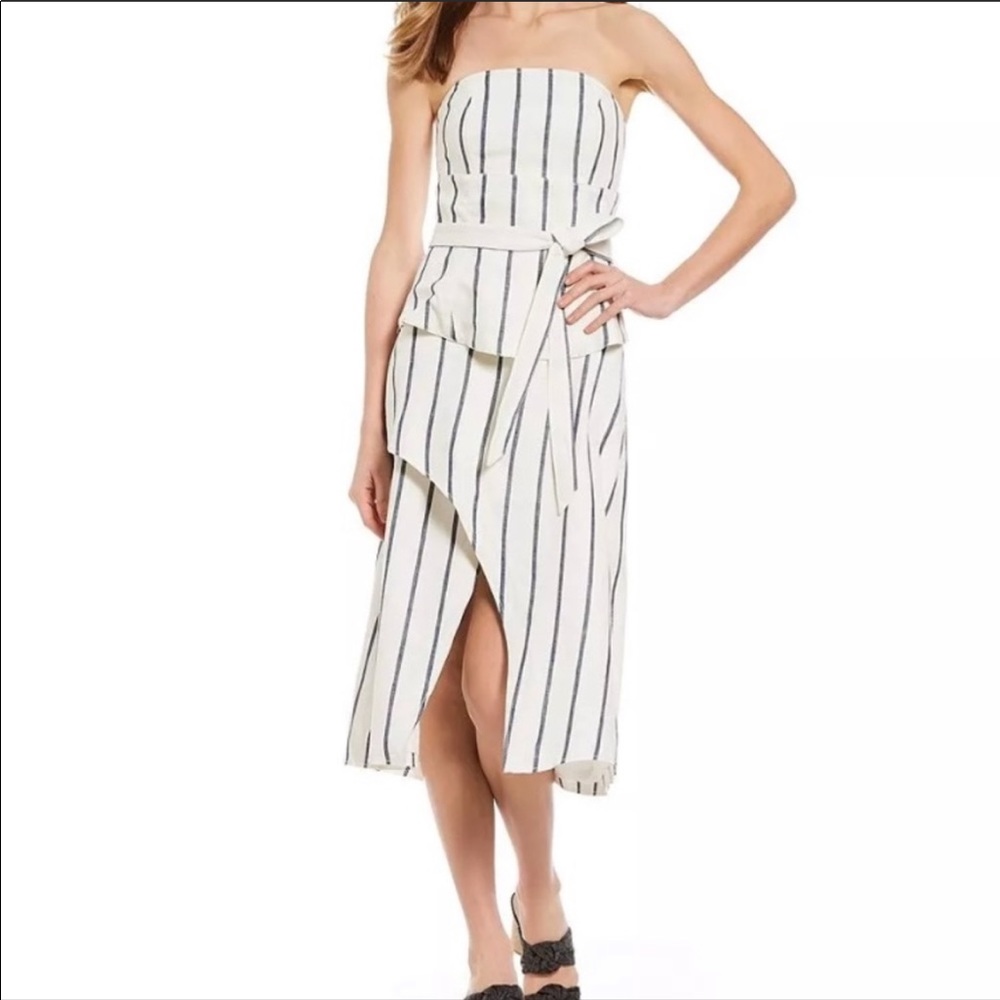 C/Meo Collective clamshell striped dress